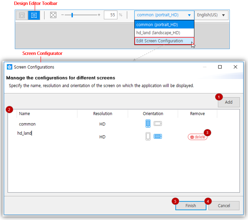 Configuring an alternative layout