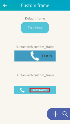 Highlight frame in the UI Components sample